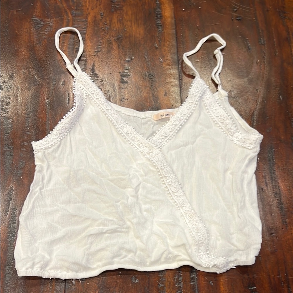 Free People Cream Wrap Ruffled Camisole